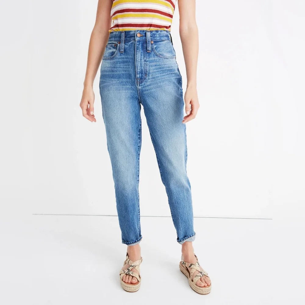 Madewell The Highest-Rise Momjean in Glencoe Wash Size 25 - Picture 1 of 14